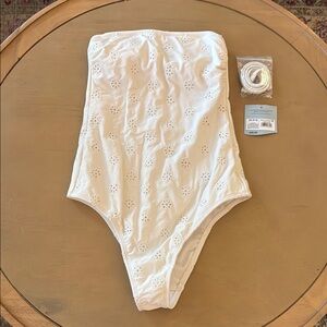 Shade & Shore Eyelet One-Piece Swimsuit - XS - NWT
